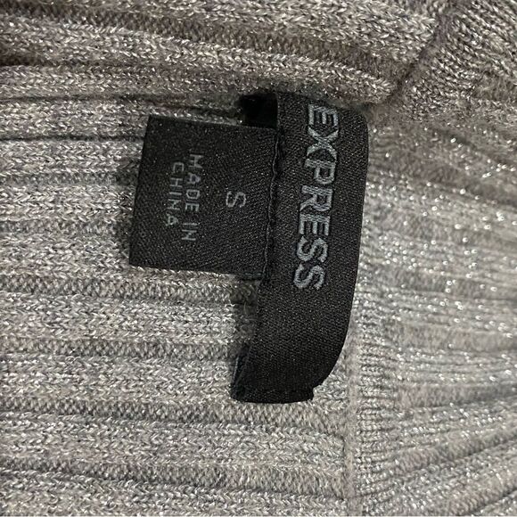 Express Metallic Silver Merino Wool Blend turtleneck - Picture 6 of 6